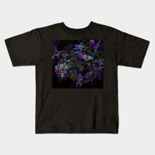 Black Panther Art - Flower Bouquet with Glowing Edges 10 Kids T-Shirt